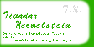 tivadar mermelstein business card